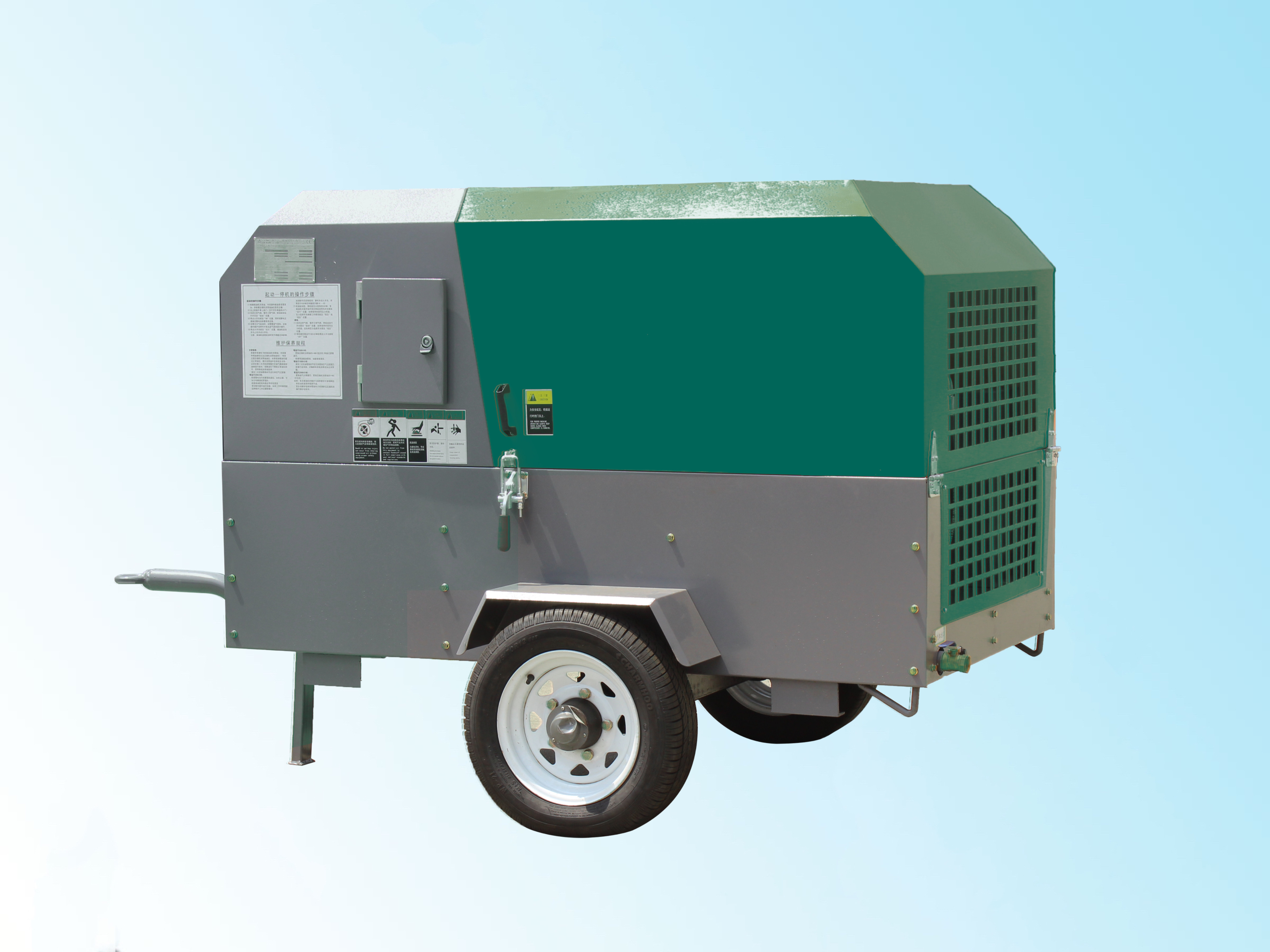 电动单级压缩移动螺杆式空气压缩机产品图